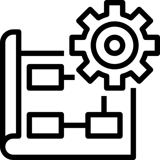 Wrench turning gear icon symbolizing logistics implementation and supply chain system activation.